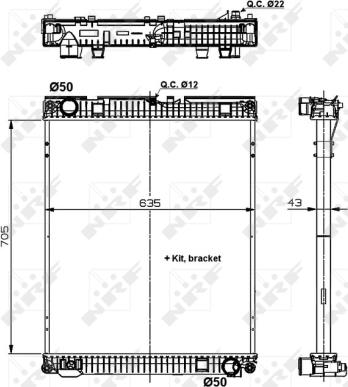 NRF 509872 - Radiator, engine cooling www.autospares.lv