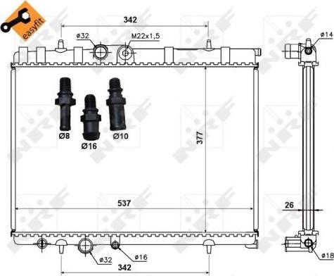 NRF 50440 - Radiators, Motora dzesēšanas sistēma www.autospares.lv