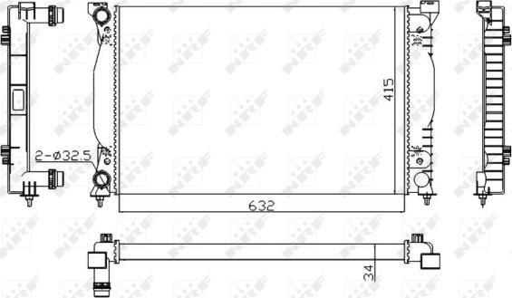 NRF 50539A - Радиатор, охлаждение двигателя www.autospares.lv