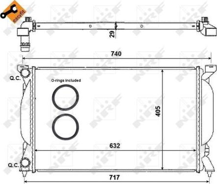 NRF 50539 - Радиатор, охлаждение двигателя www.autospares.lv