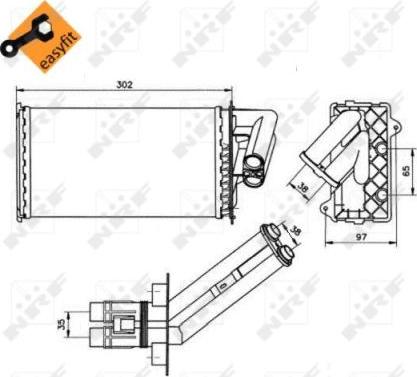 NRF 50577 - Siltummainis, Salona apsilde www.autospares.lv