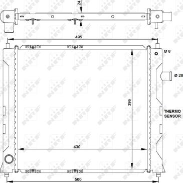 NRF 50128 - Radiators, Motora dzesēšanas sistēma www.autospares.lv