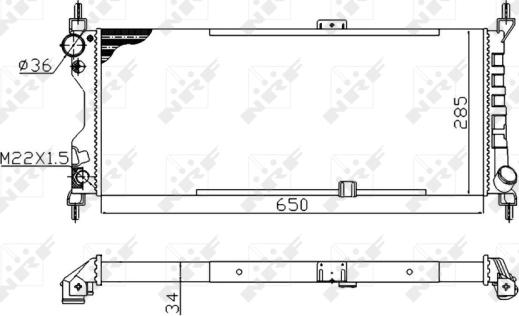 NRF 507522A - Radiators, Motora dzesēšanas sistēma www.autospares.lv