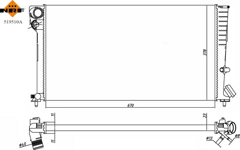 NRF 519510A - Radiators, Motora dzesēšanas sistēma www.autospares.lv