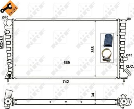 NRF 519510 - Radiators, Motora dzesēšanas sistēma www.autospares.lv