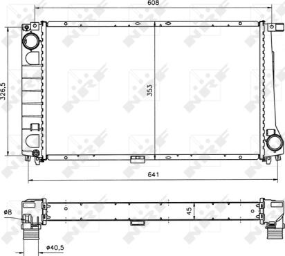 NRF 51568 - Radiators, Motora dzesēšanas sistēma www.autospares.lv