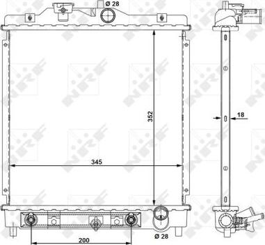 NRF 516355 - Radiators, Motora dzesēšanas sistēma www.autospares.lv