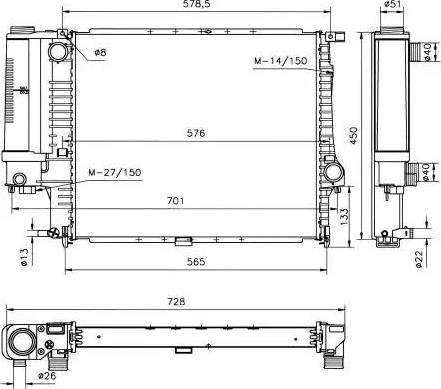 NRF 51361 - Radiators, Motora dzesēšanas sistēma www.autospares.lv