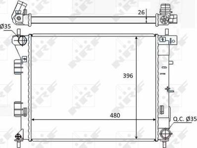 NRF 58522 - Radiators, Motora dzesēšanas sistēma www.autospares.lv