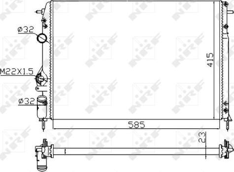 NRF 58175A - Radiators, Motora dzesēšanas sistēma www.autospares.lv