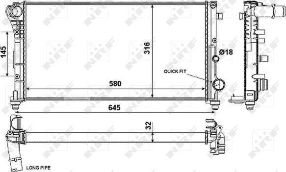 NRF 58376 - Radiators, Motora dzesēšanas sistēma www.autospares.lv