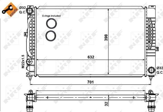 NRF 539504 - Radiators, Motora dzesēšanas sistēma www.autospares.lv