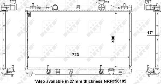 NRF 53587 - Radiators, Motora dzesēšanas sistēma autospares.lv