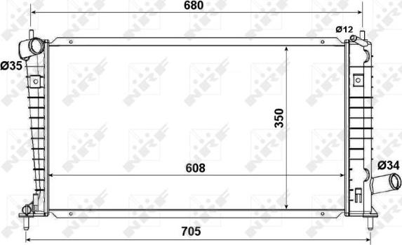 NRF 53189 - Radiators, Motora dzesēšanas sistēma www.autospares.lv