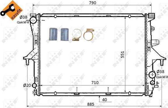 NRF 53864 - Radiators, Motora dzesēšanas sistēma www.autospares.lv