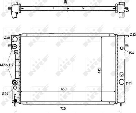 NRF 53871 - Radiators, Motora dzesēšanas sistēma www.autospares.lv