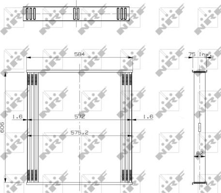 NRF 19059 - Radiatora siets, Starpdzesētājs www.autospares.lv