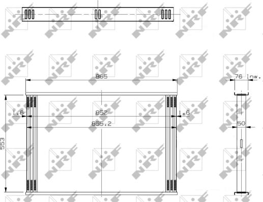 NRF 19055 - Radiatora siets, Starpdzesētājs www.autospares.lv