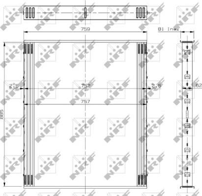 NRF 19003 - Radiatora siets, Starpdzesētājs www.autospares.lv