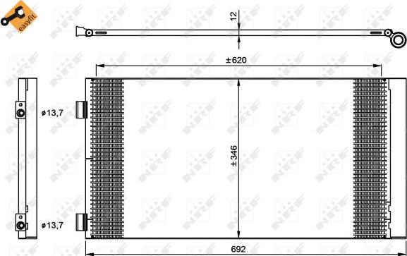 NRF 35961 - Kondensators, Gaisa kond. sistēma www.autospares.lv