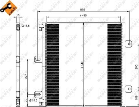 NRF 35901 - Kondensators, Gaisa kond. sistēma www.autospares.lv