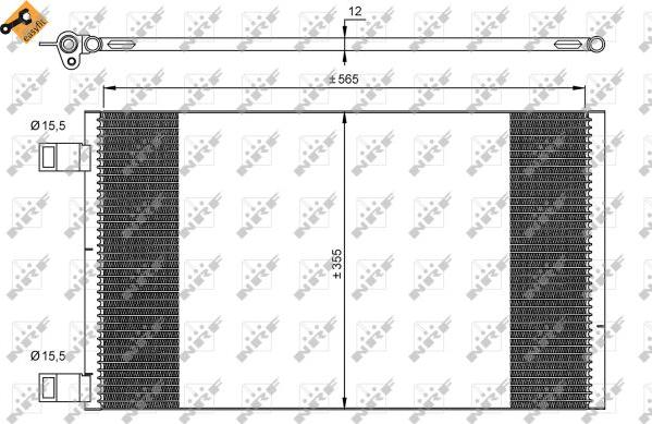 NRF 35902 - Kondensators, Gaisa kond. sistēma www.autospares.lv