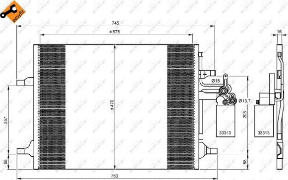 NRF 35930 - Kondensators, Gaisa kond. sistēma www.autospares.lv