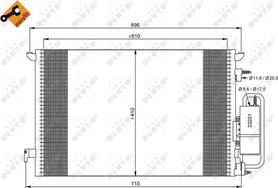 NRF 35929 - Kondensators, Gaisa kond. sistēma www.autospares.lv