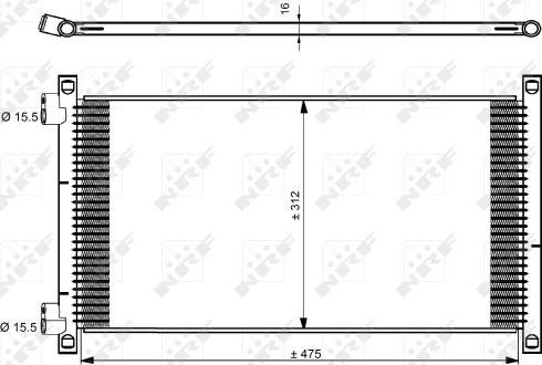 NRF 35490 - Kondensators, Gaisa kond. sistēma www.autospares.lv