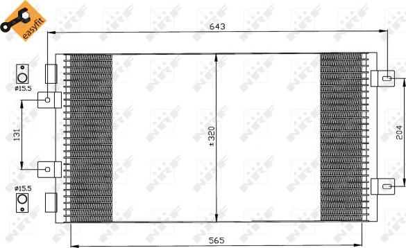 NRF 35442 - Kondensators, Gaisa kond. sistēma www.autospares.lv