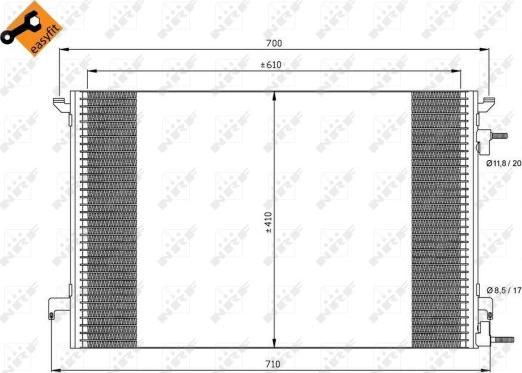 NRF 35467 - Kondensators, Gaisa kond. sistēma www.autospares.lv