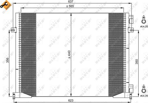 NRF 35482 - Kondensators, Gaisa kond. sistēma www.autospares.lv