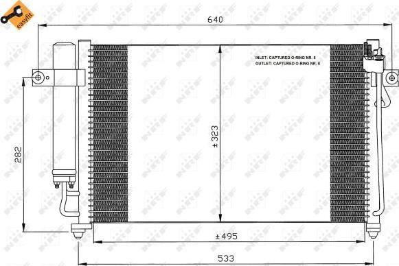 NRF  35476 - Kondensators, Gaisa kond. sistēma www.autospares.lv