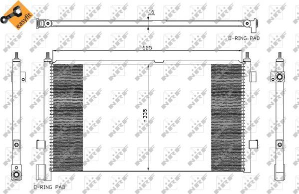 NRF 35591 - Kondensators, Gaisa kond. sistēma www.autospares.lv