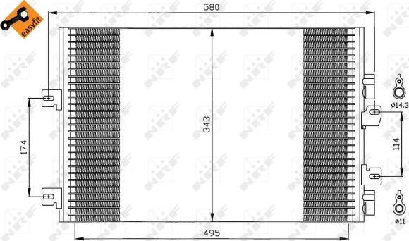 NRF 35543 - Kondensators, Gaisa kond. sistēma www.autospares.lv