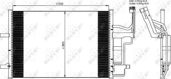 NRF 35508 - Kondensators, Gaisa kond. sistēma www.autospares.lv