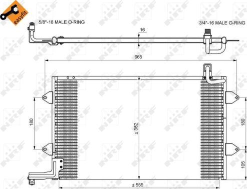 NRF 35584 - Kondensators, Gaisa kond. sistēma www.autospares.lv