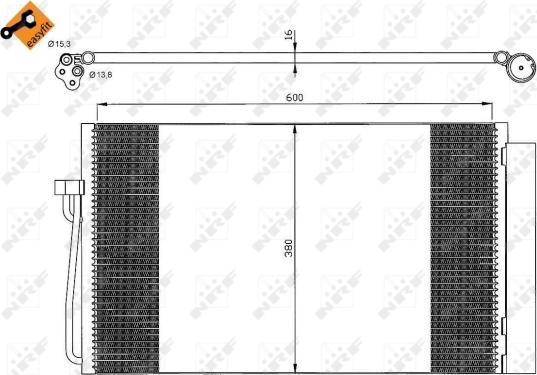 NRF 35538 - Kondensators, Gaisa kond. sistēma www.autospares.lv