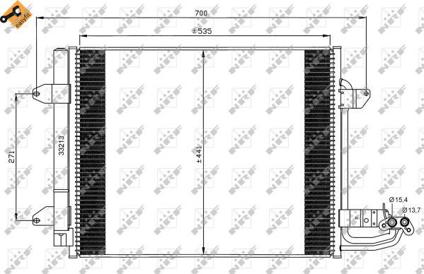 NRF 35521 - Kondensators, Gaisa kond. sistēma www.autospares.lv