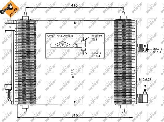 NRF 35649 - Kondensators, Gaisa kond. sistēma www.autospares.lv