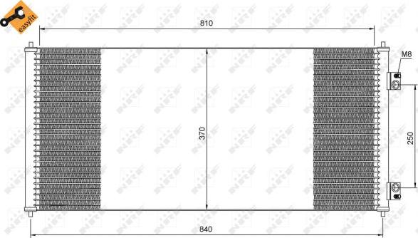 NRF 35651 - Kondensators, Gaisa kond. sistēma www.autospares.lv