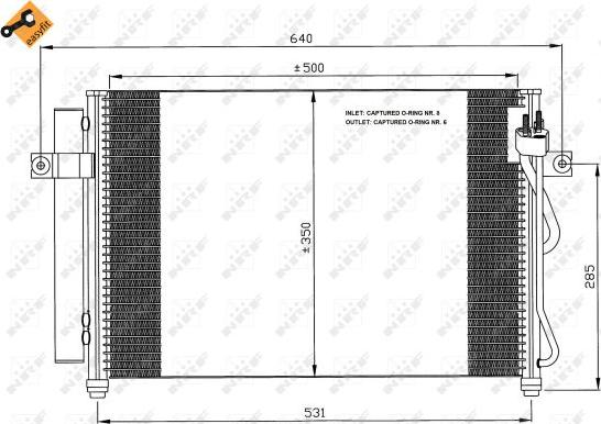 NRF  35630 - Kondensators, Gaisa kond. sistēma www.autospares.lv