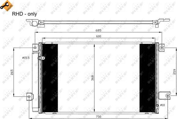 NRF 35629 - Kondensators, Gaisa kond. sistēma www.autospares.lv