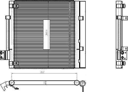 NRF 350448 - Kondensators, Gaisa kond. sistēma www.autospares.lv