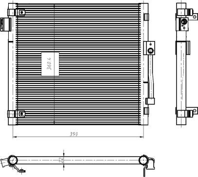 NRF 350447 - Kondensators, Gaisa kond. sistēma www.autospares.lv