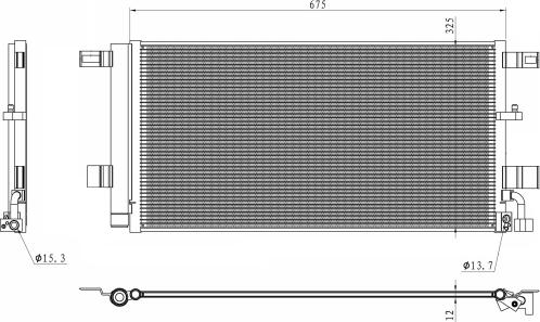 NRF 350454 - Kondensators, Gaisa kond. sistēma www.autospares.lv