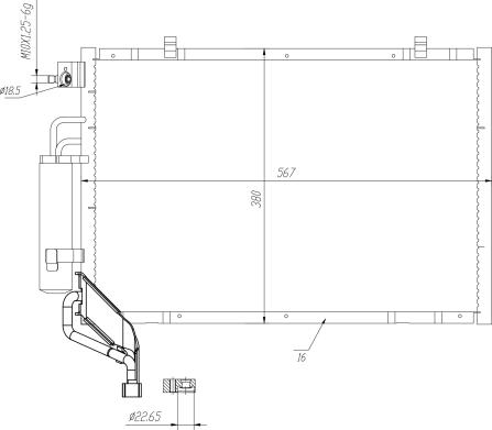 NRF 350453 - Kondensators, Gaisa kond. sistēma www.autospares.lv