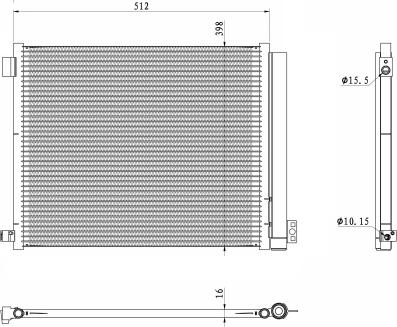 NRF 350469 - Kondensators, Gaisa kond. sistēma www.autospares.lv