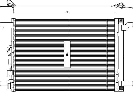 NRF 350509 - Kondensators, Gaisa kond. sistēma www.autospares.lv