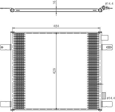 NRF 350505 - Kondensators, Gaisa kond. sistēma www.autospares.lv